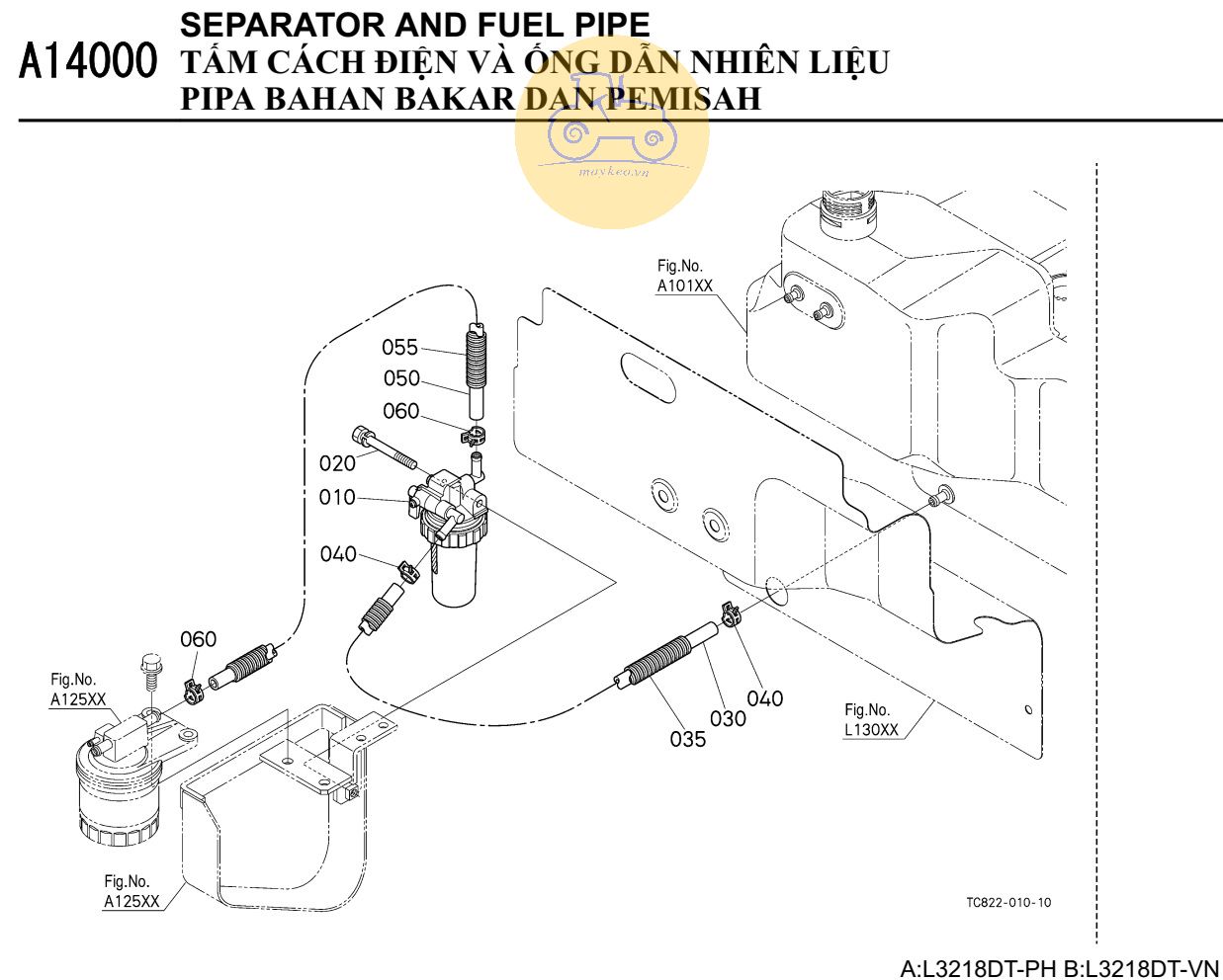 tấm cách điện và dây dẫn nhiên liệu